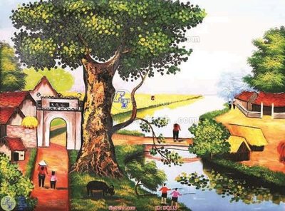 File tranh File tranh đồng quê DQ115 (gốc) in film