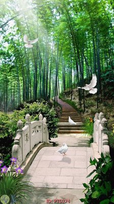 File PSD File phong thủy đứng thác nước PTD274 (chất lượng in ấn)