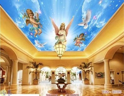 File gốc File psd trần 3d TR119 (trang trí) phòng trẻ em