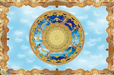 File gốc File psd trần 3d TR181 (ảnh chi tiết) để in trần