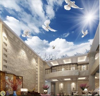 File tranh File psd trần 3d TR217 (file gốc) chủ đề phong thủy