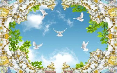 Download file File psd trần 3d TR234 (gốc) in mica bàn thờ