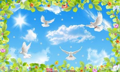 Tải file File psd trần 3d TR248 (gốc) chủ đề phong thủy