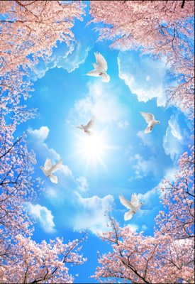 File gốc File psd trần 3d TR383 (in tráng gương) nghệ thuật