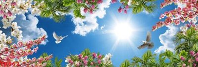 Hình ảnh gốc File tranh trần mây 3d TR662 (để in khổ lớn)