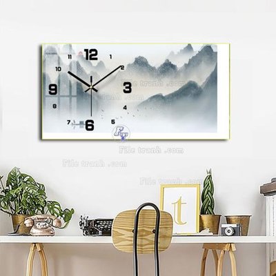 File gốc File tranh đồng hồ tráng gương BDH1014 (in mica) cắt laser