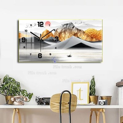 File tranh File tranh đồng hồ tráng gương BDH1024 (gốc) chủ đề tĩnh vật