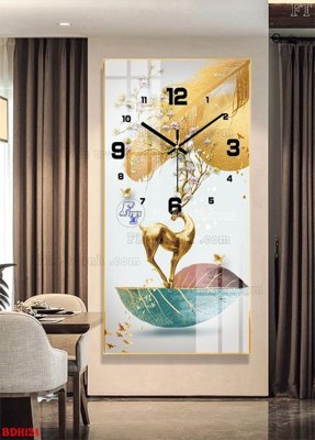 Tải file File tranh đồng hồ tráng gương BDH124 (gốc) in tranh tráng gương