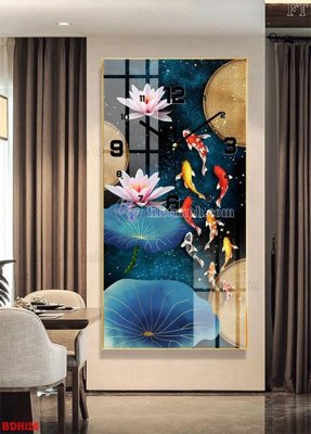 File tranh File tranh đồng hồ tráng gương BDH126 (gốc) chủ đề động vật