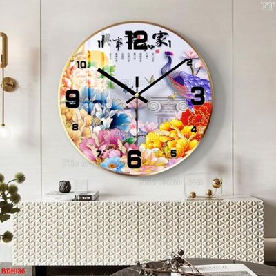 File tranh File tranh đồng hồ tráng gương BDH136 (gốc) chủ đề động vật