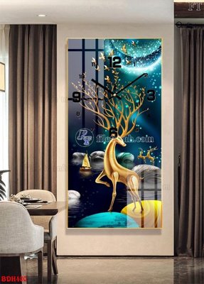 File gốc File tranh đồng hồ tráng gương BDH400 (in mica) làm quà tặng