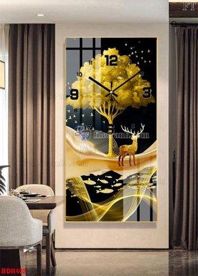 File tranh ảnh gốc File tranh đồng hồ tráng gương BDH403 dùng cho in khổ lớn