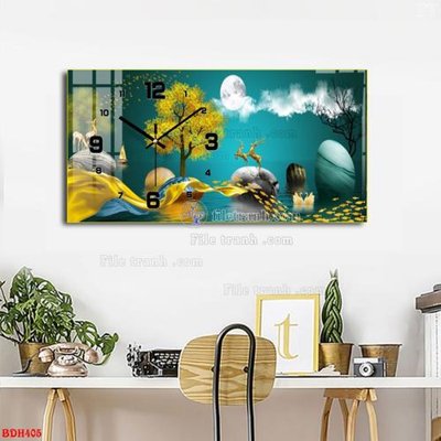 File gốc File tranh đồng hồ tráng gương BDH405 (dành cho quảng cáo)
