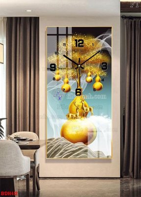 File in trần File tranh đồng hồ tráng gương BDH412 (bản gốc) trời sao