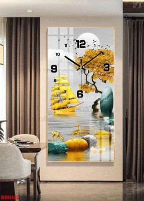 File gốc File tranh đồng hồ tráng gương BDH420 (AI/EPS) cho in ấn