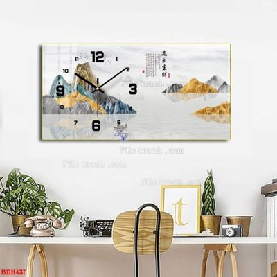 Tải file File tranh đồng hồ tráng gương BDH437 (ảnh gốc) in tráng gương