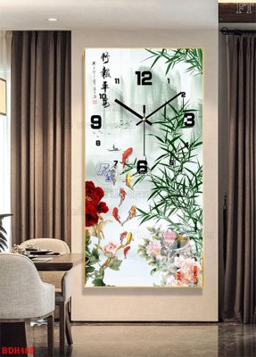 File gốc File tranh đồng hồ tráng gương BDH489 (in ấn) không giới hạn