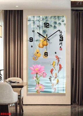 Tải file File tranh đồng hồ tráng gương BDH496 (gốc) chủ đề tâm linh