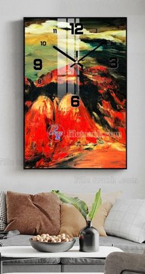 File tranh File tranh đồng hồ tráng gương BDH609 (gốc) chủ đề động vật