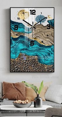 File tranh gốc File tranh đồng hồ tráng gương BDH656 (bản đẹp) độc quyền