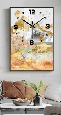 File gốc File tranh đồng hồ tráng gương BDH659 (phong cách) cổ điển