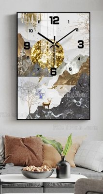 File gốc File tranh đồng hồ tráng gương BDH681 (bản quyền) cho in ấn