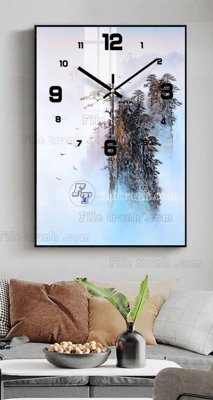 File gốc File tranh đồng hồ tráng gương BDH872 (PNG) không nền chất lượng