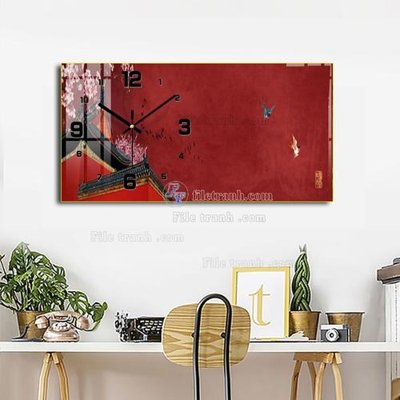 File gốc File tranh đồng hồ tráng gương BDH919 (in tráng gương) sang trọng