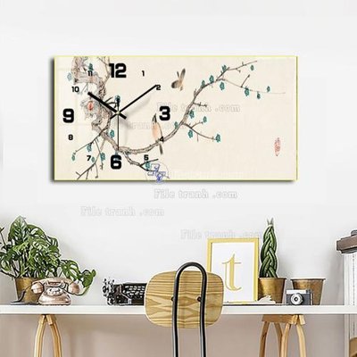 File in ấn File tranh đồng hồ tráng gương BDH951 (bản gốc) chất lượng cao