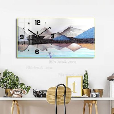 File gốc in ấn File tranh đồng hồ tráng gương BDH976 chuẩn màu CMYK