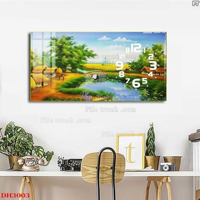 File tranh File tranh đồng hồ tráng gương DH3003 (gốc) chủ đề trừu tượng