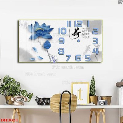 File gốc in ấn File tranh đồng hồ tráng gương DH3021 (sẵn sàng tải về)