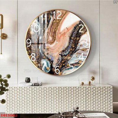 Tải file File tranh đồng hồ tráng gương DH3062 (gốc) làm tranh trang trí