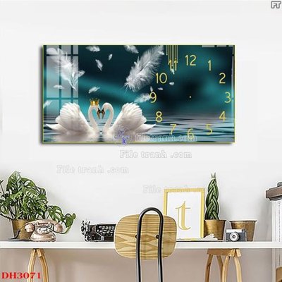 File in ấn File tranh đồng hồ tráng gương DH3071 (bản gốc) từ file gốc