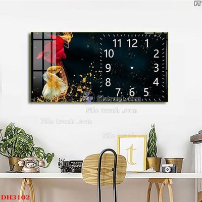 File gốc File tranh đồng hồ tráng gương DH3102 (PSD/TIFF) độ phân giải cao