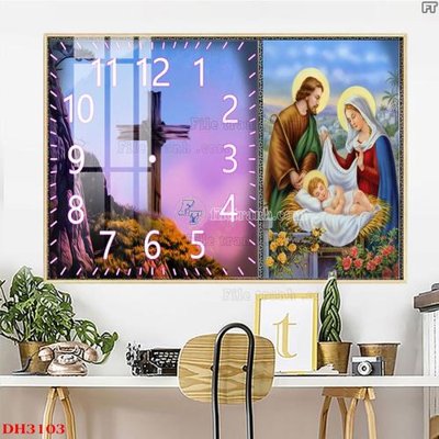 Tải file gốc File tranh đồng hồ tráng gương DH3103 (in khổ lớn) không vỡ