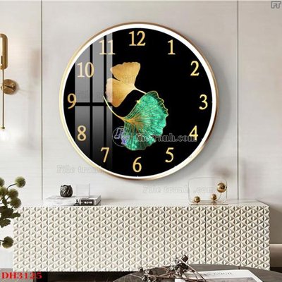 Tải file File tranh đồng hồ tráng gương DH3125 (ảnh gốc) in gạch men