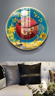 File tranh File tranh đồng hồ tráng gương DH313 (bản gốc) in lụa 3D