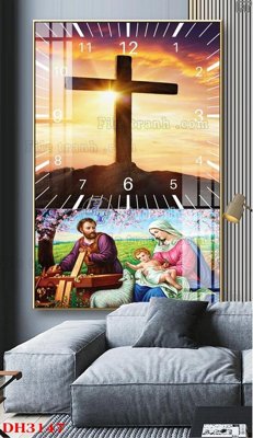 Chi tiết file gốc File tranh đồng hồ tráng gương DH3147 (cho in tráng gương)