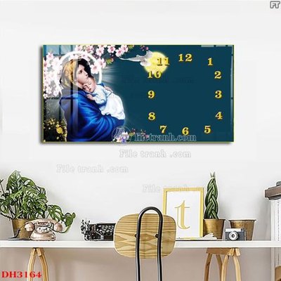 File PSD File tranh đồng hồ tráng gương DH3164 (bản gốc) dễ dàng edit