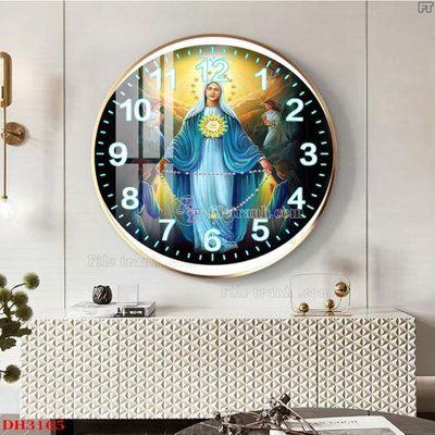 Tải file File tranh đồng hồ tráng gương DH3165 (ảnh gốc) độ phân giải 300dpi