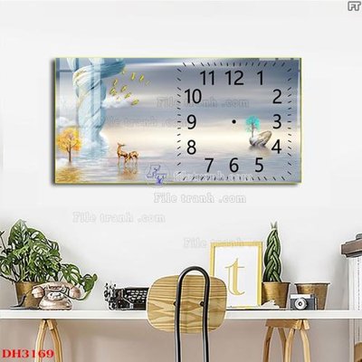 Tải file gốc File tranh đồng hồ tráng gương DH3169 (in khổ lớn) không vỡ