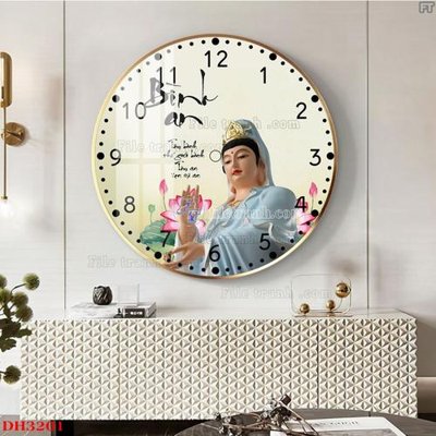 File gốc File tranh đồng hồ tráng gương DH3201 (trang trí) phòng trẻ em