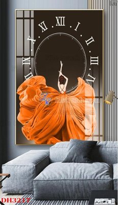 File PSD File tranh đồng hồ tráng gương DH3217 (gốc) cho designer