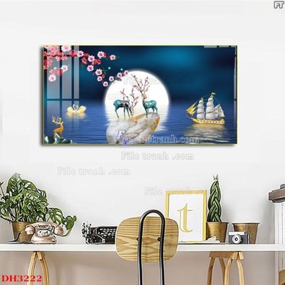 Download file File tranh đồng hồ tráng gương DH3222 (chất lượng in ấn)