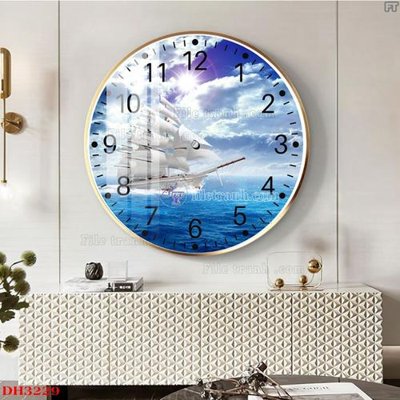 Download file gốc File tranh đồng hồ tráng gương DH3229 (in mica) trong suốt