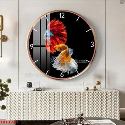 Download file gốc File tranh đồng hồ tráng gương DH3247 (in lụa) nghệ thuật