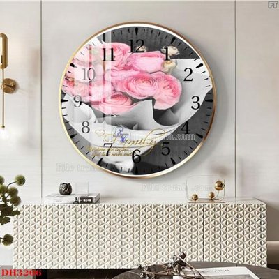 File gốc File tranh đồng hồ tráng gương DH3266 (AI/EPS) cho in ấn