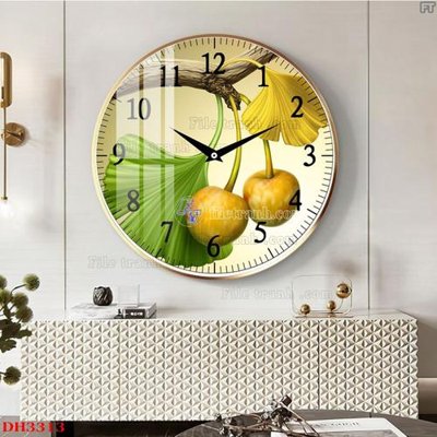 File tranh gốc File tranh đồng hồ tráng gương DH3313 (bản quyền) độc đáo