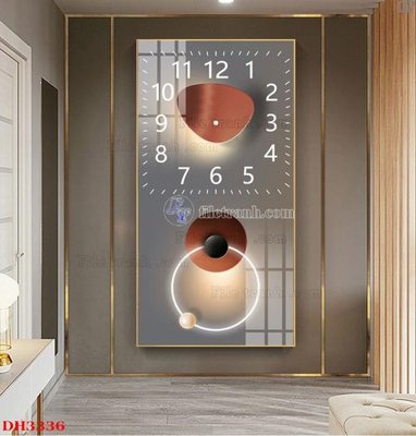 File tranh File tranh đồng hồ tráng gương DH3336 (gốc) chủ đề trừu tượng